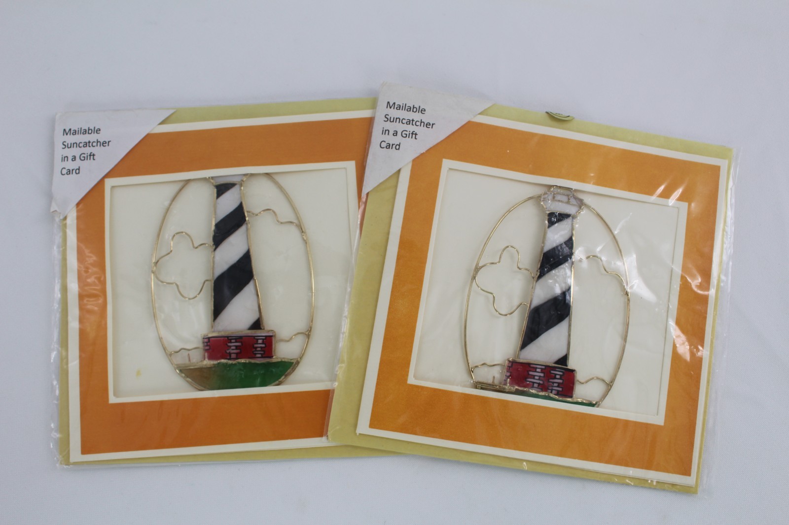 Capiz Lighthouse Suncatcher in Mailable Envelope Set of 2 for Re-Sale