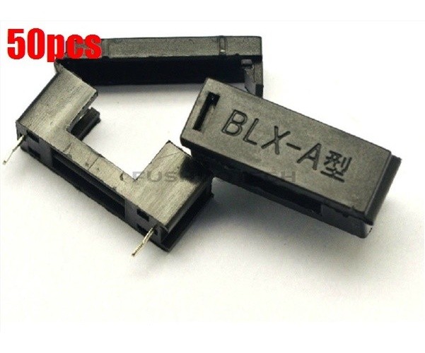 50pcs Agc Fuse Holder Blx-A Black 5 X 20mm Ic New TV *LE