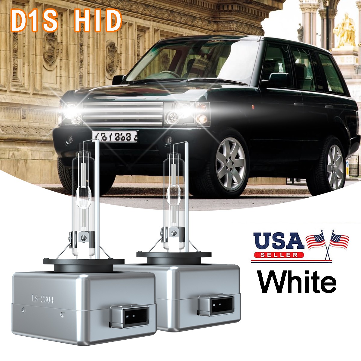 6000k HID Xenon Headlight Bulbs For Land Rover Range Rover 2006-2008 Low Beams