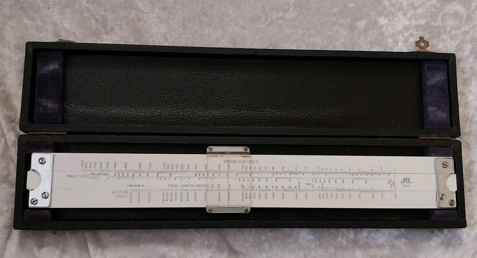 BRL P.G. 54 Photogrammetry Slide Rule Vintage made in England with case