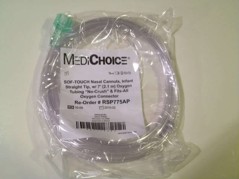 SET OF 6 MEDICHOICE SOF-TOUCH INFANT NASAL CANNULA w/ 7' STRAIGHT-TIP TUBING