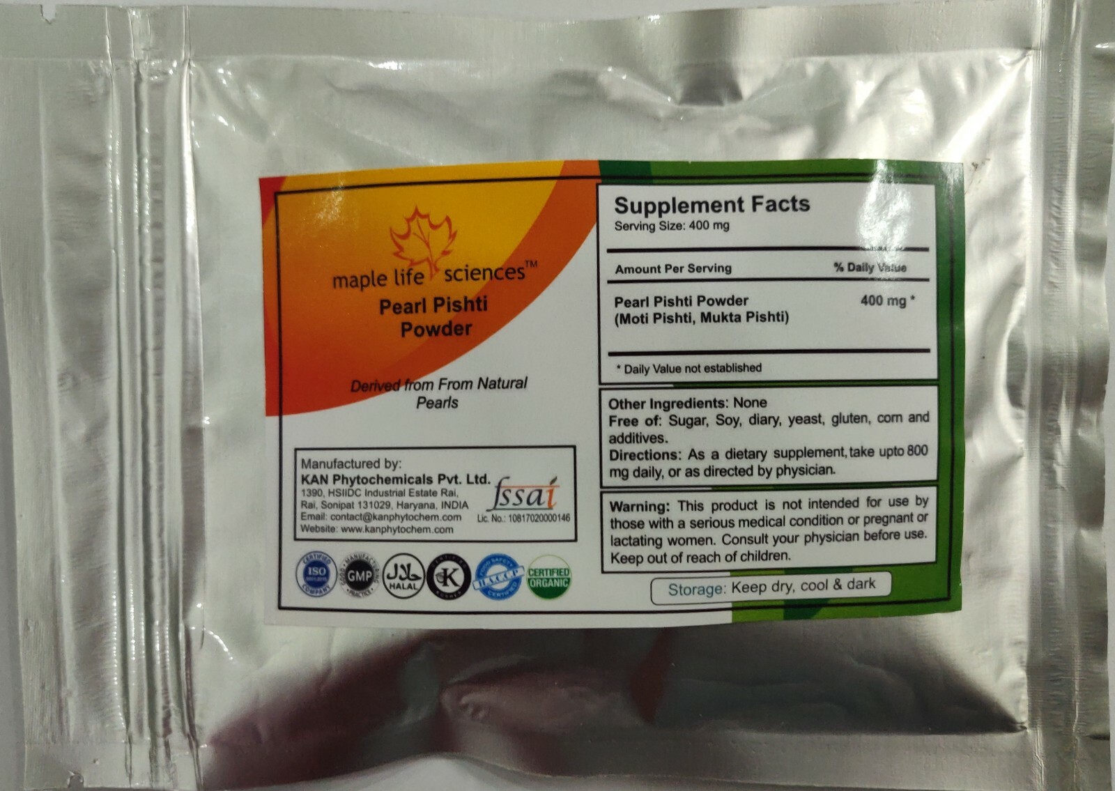 ORGANIC Pearl pishti Powder Moti Pishti Mukta Pishti Rich source of Calcium