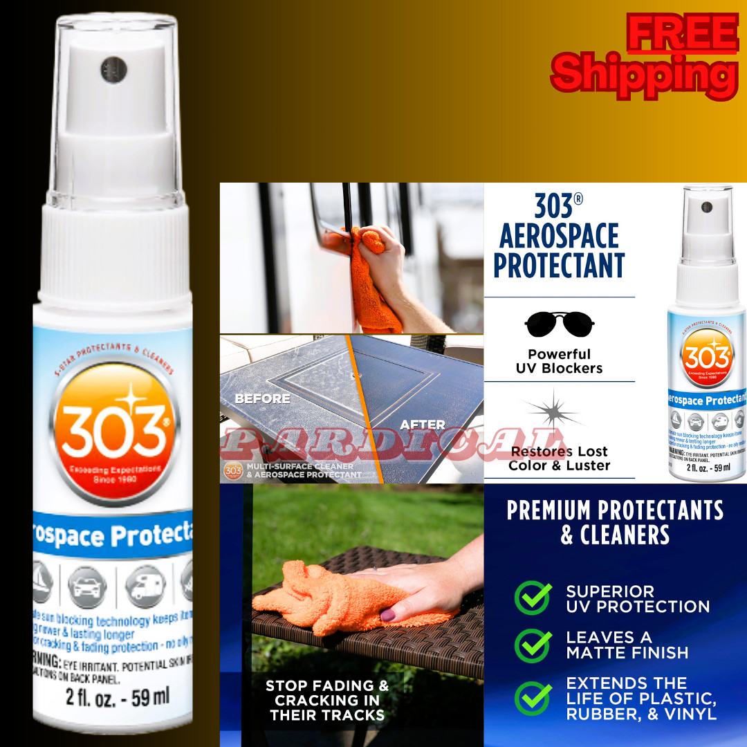 303 Products Aerospace Protectant, UV Protection, Repels Dust, Dirt, 2 Fl Oz NEW