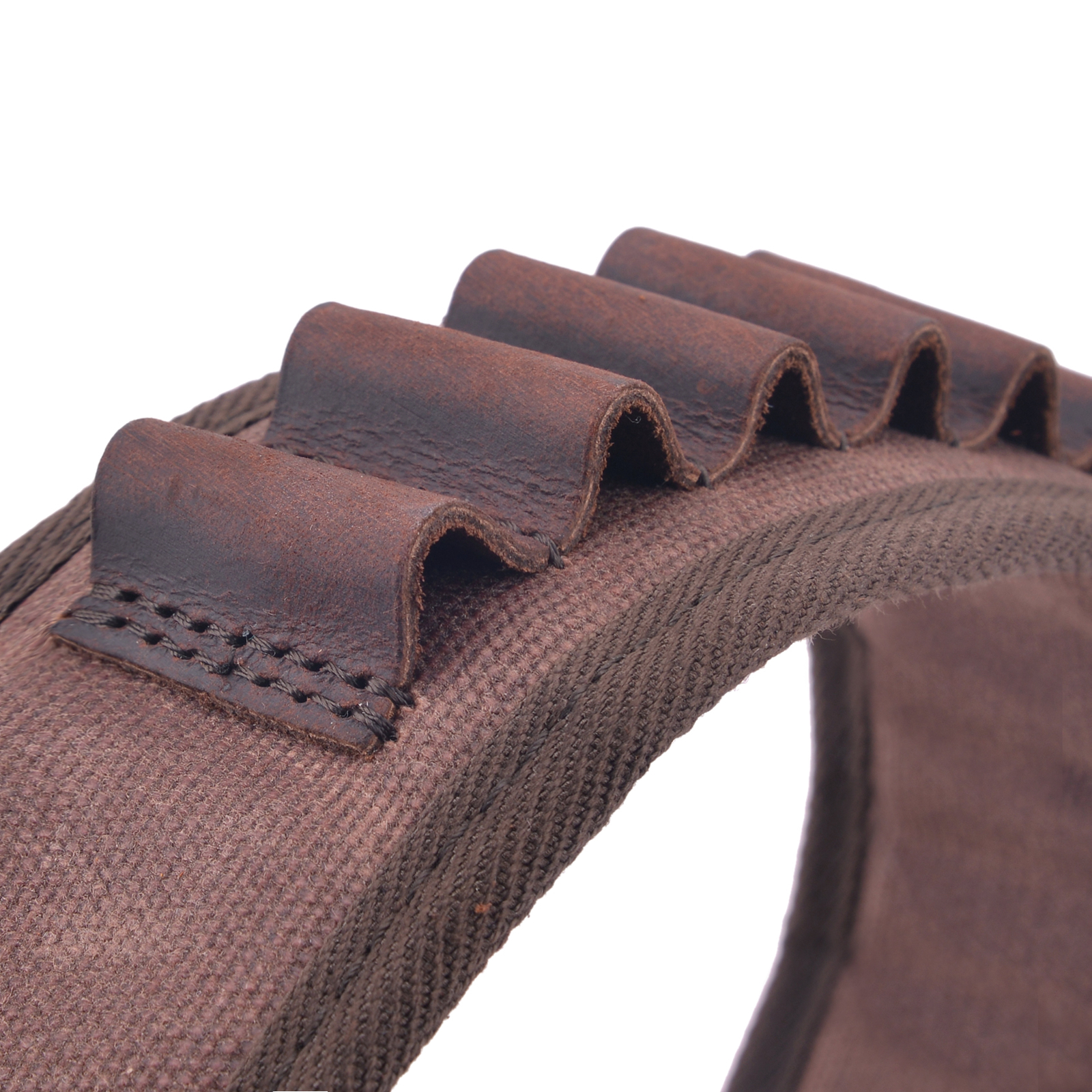 Leather Canvas Rifle Sling Shotgun Shell Slots Straps For .30/30 .308 12GA .22LR