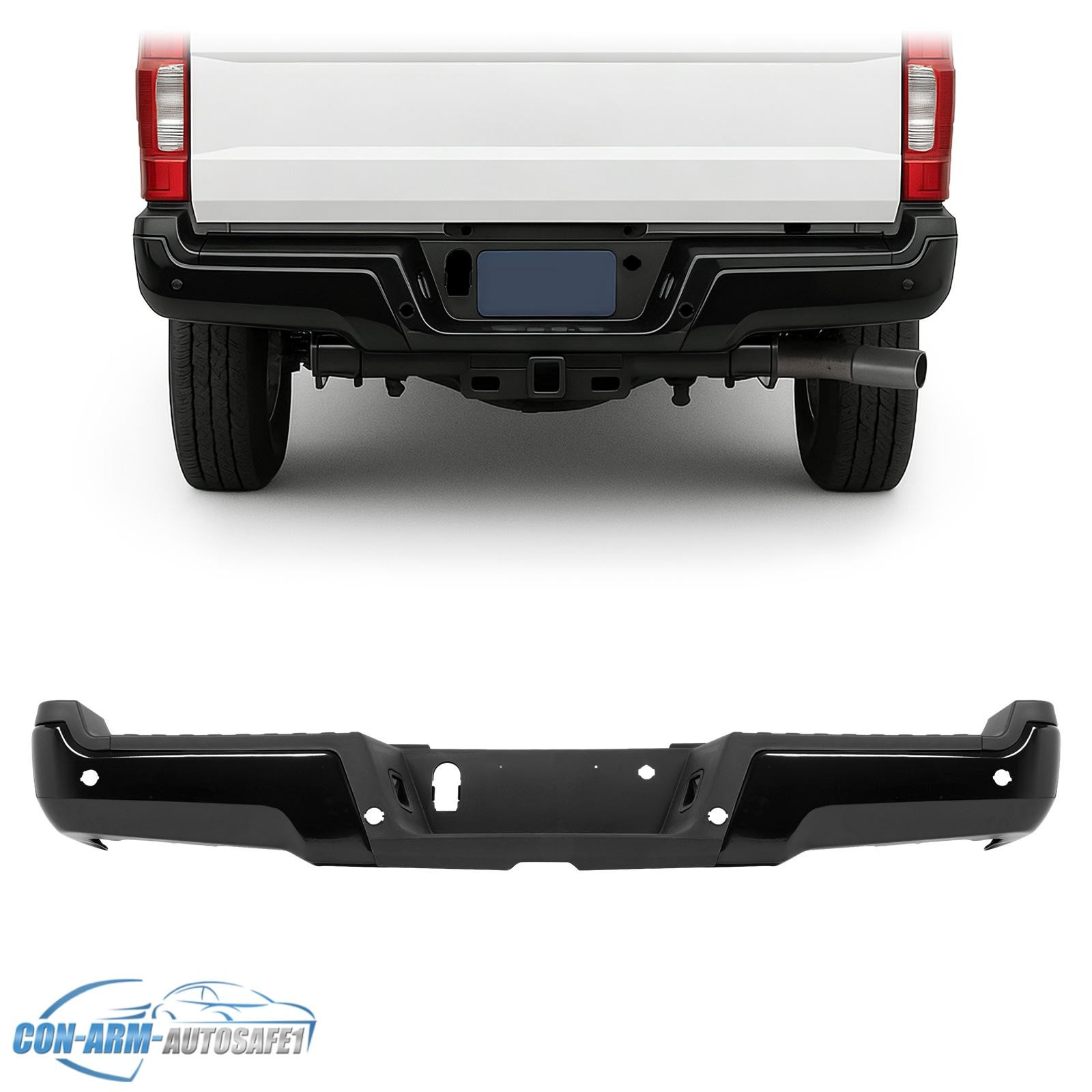 Black Rear Bumper Assembly For Ford F250 F350 Super Duty 2017-2022 W/Park Assist