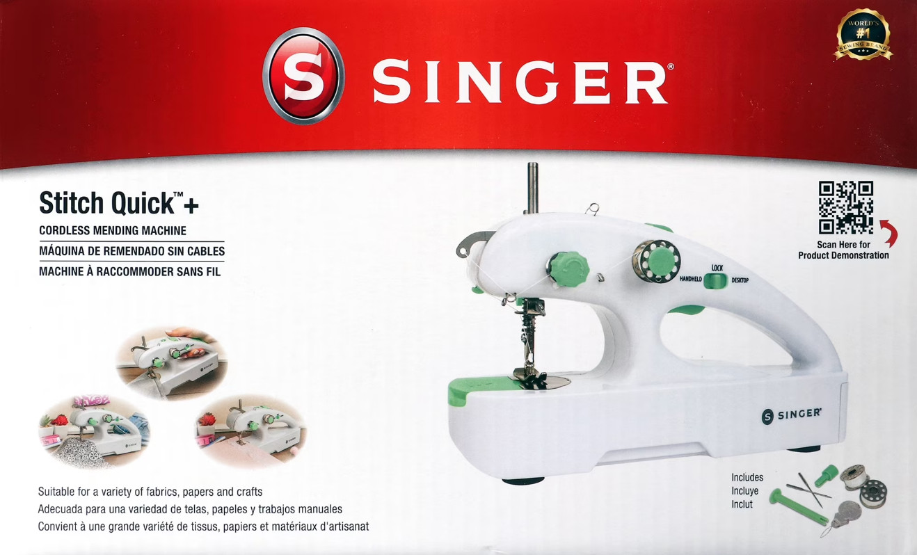 Singer Stitch Quick+ (Plus) Cordless Handheld Sewing Machine