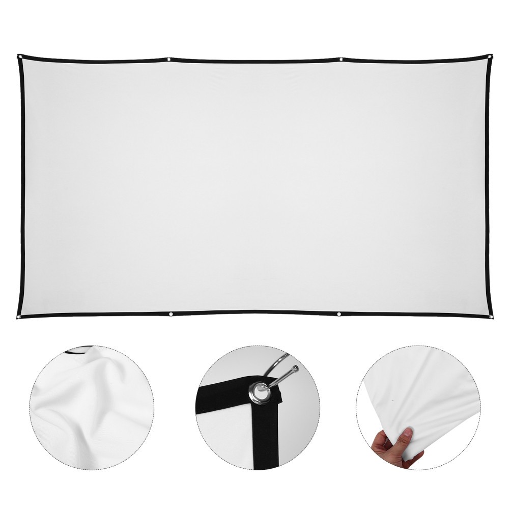 Foldable White Projection Screen for Outdoor Movie Theater and Indoor Use