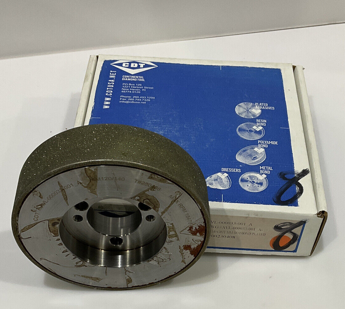 CONTINENTAL DIAMOND TOOL 230408 120/140 GRIT 5.793” DIAMETER GRINDING WHEEL 1.5"