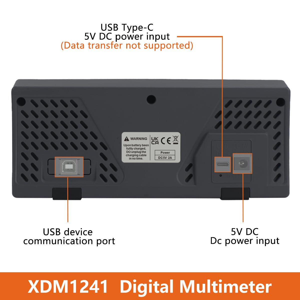 XDM1241 Mini Digital Multimeter with True RMS & LCD for Precision Testing