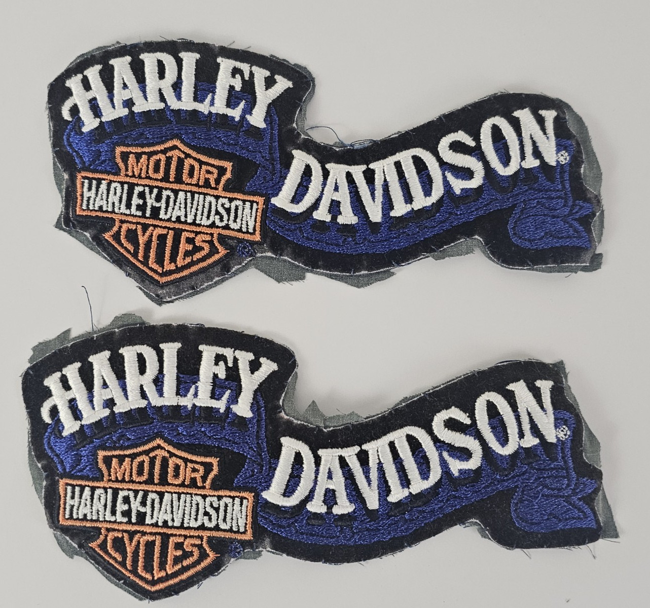 2 Vintage Harley Davidson Motor Cycles Patches