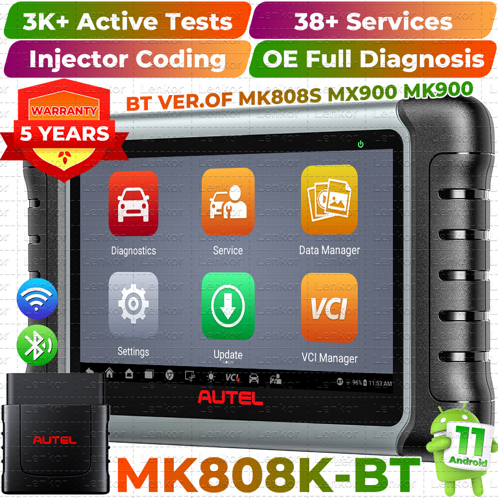 2025 Autel MaxiCOM MK808K-BT Scanner Full Bidirectional Tool Same as MK808BT Pro