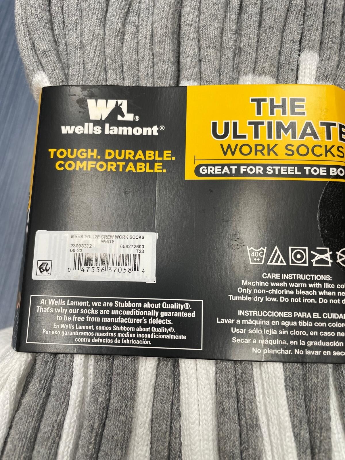 24 Pair x Wells Lamont Mens Size 12-16 Ultimate Work Socks For Steel Toe Boots