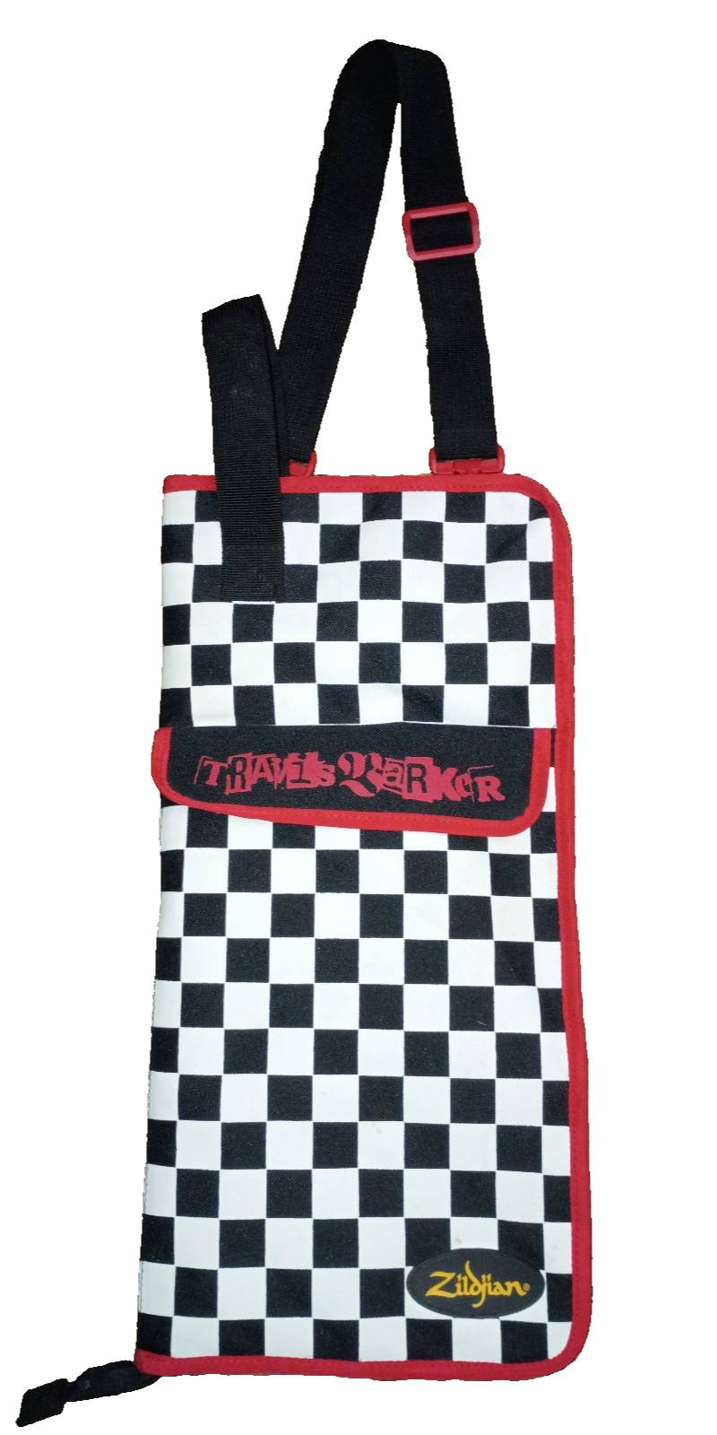 Rare Zildjian Travis Barker Signature Drumstick Bag Checkerboard Blink 182