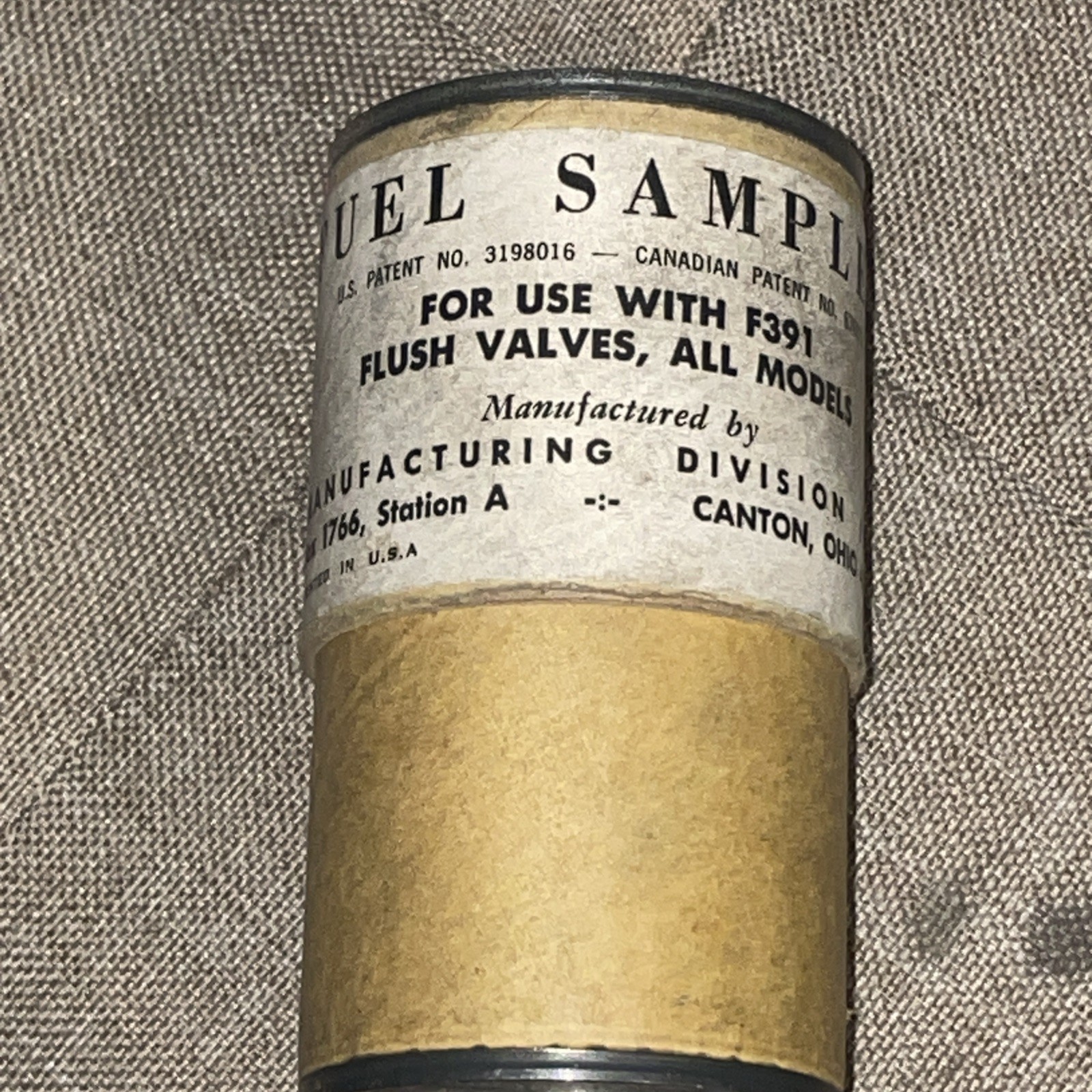 NEW Old Stock Aircraft Fuel Testing Cup Canton Ohio