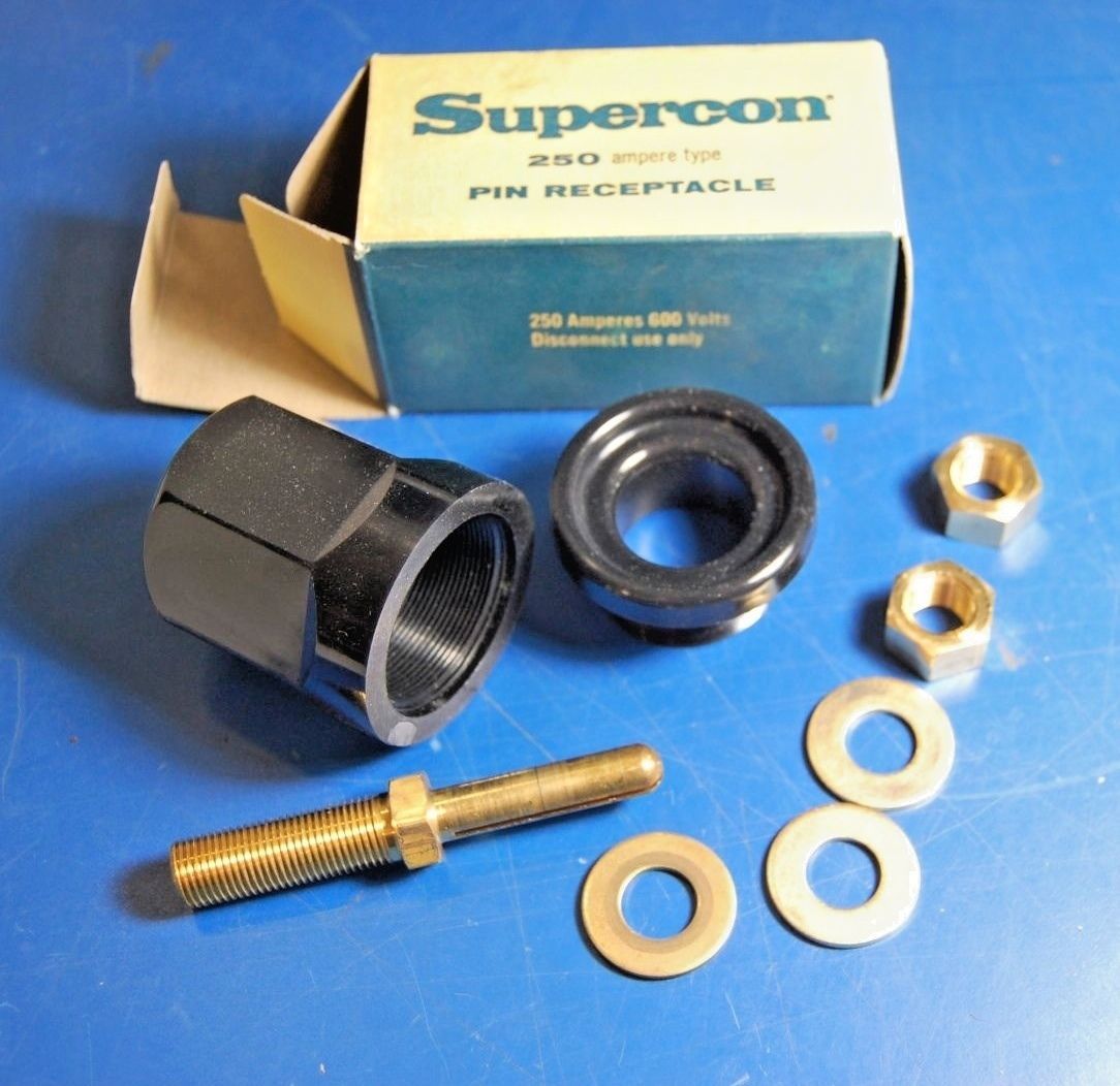 NIB Supercon RP250GB, 250 Amp Pin Receptacle (Black)  - New In Box