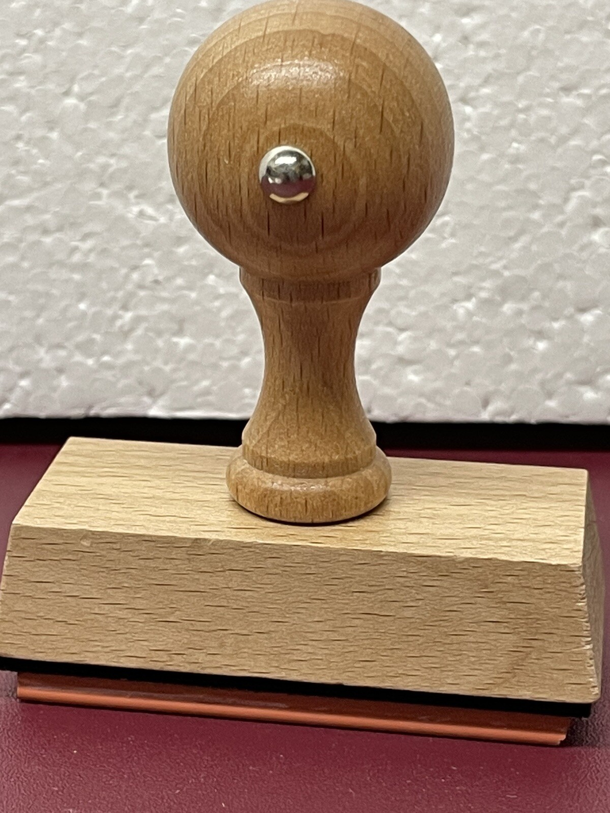 RIBBED Rubber Type Mount For Use With Ribbed Rubber Stamp Type, Genuine Hardwood