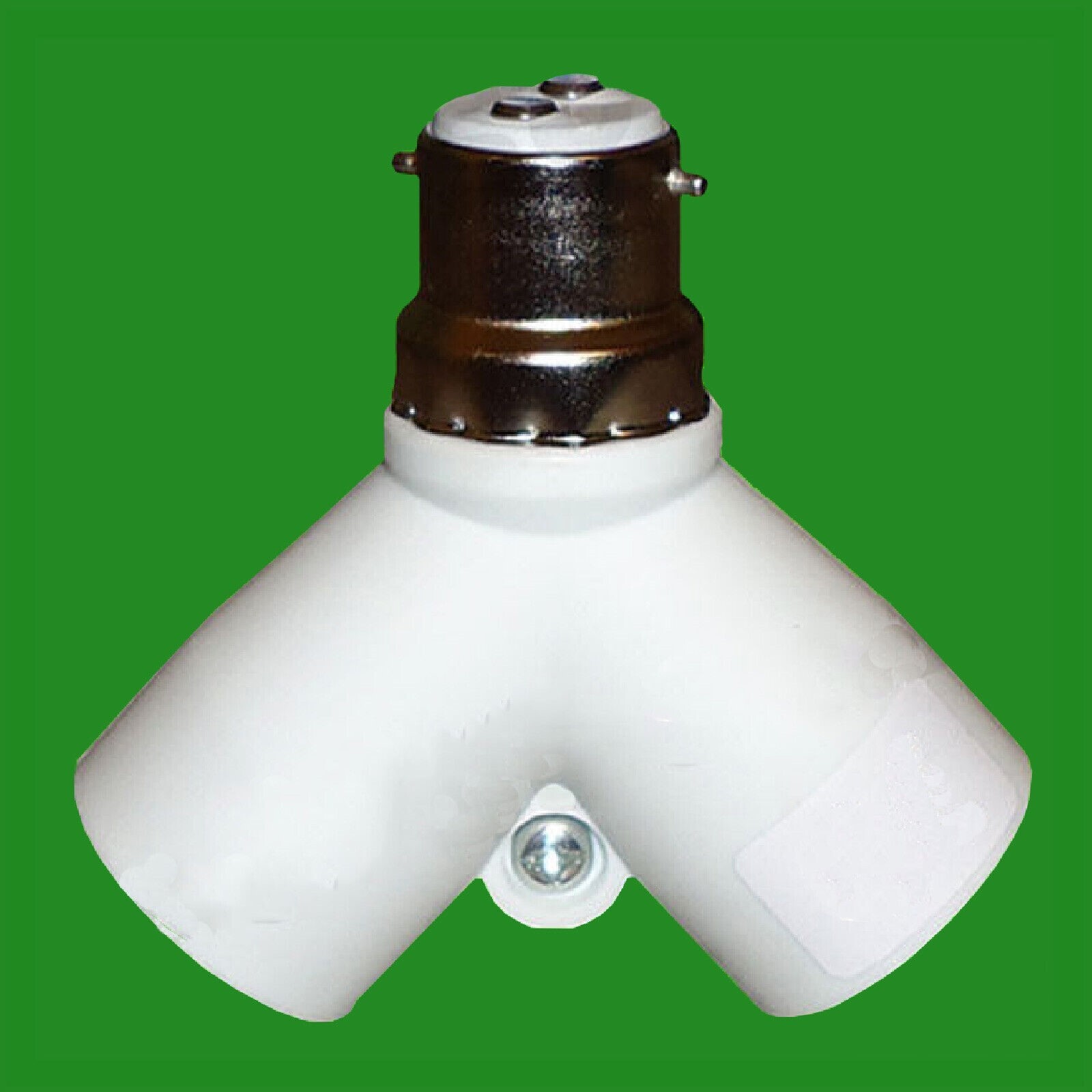 6x B22 to 2xGU10 2 Into 1 Light Bulb Lamp Socket Fitting Adaptor Splitter