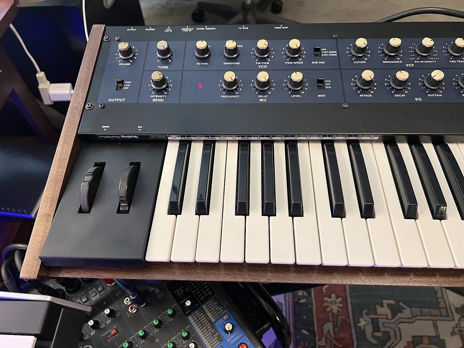 Korg PolySix Synthesizer Replacement Solid Walnut Chassis / Body / Case