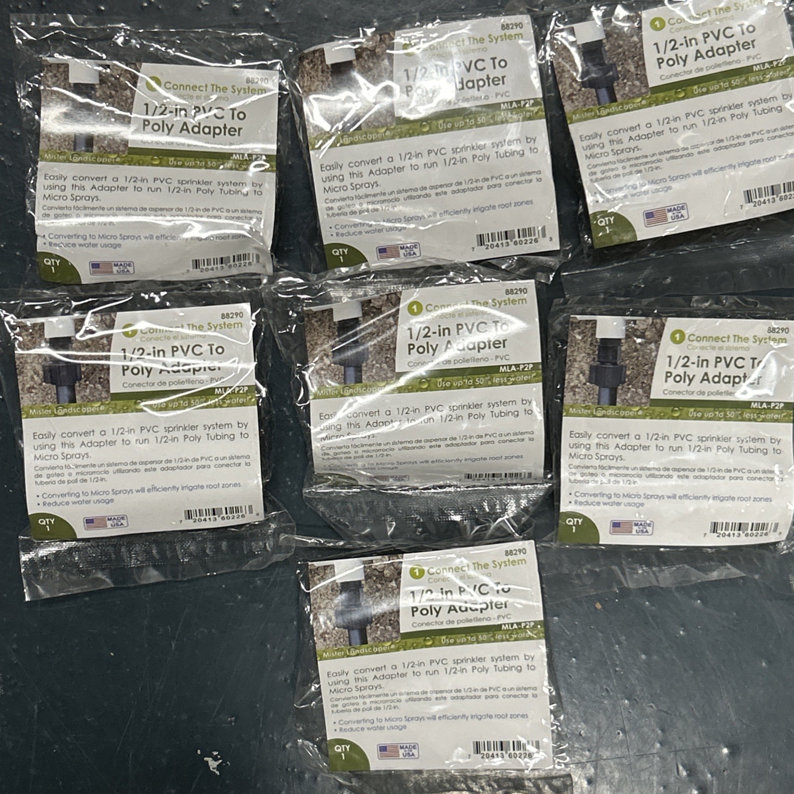 Mister Landscaper 1/2-in Polypropylene Drip Irrigation Male Adapter lot of 7