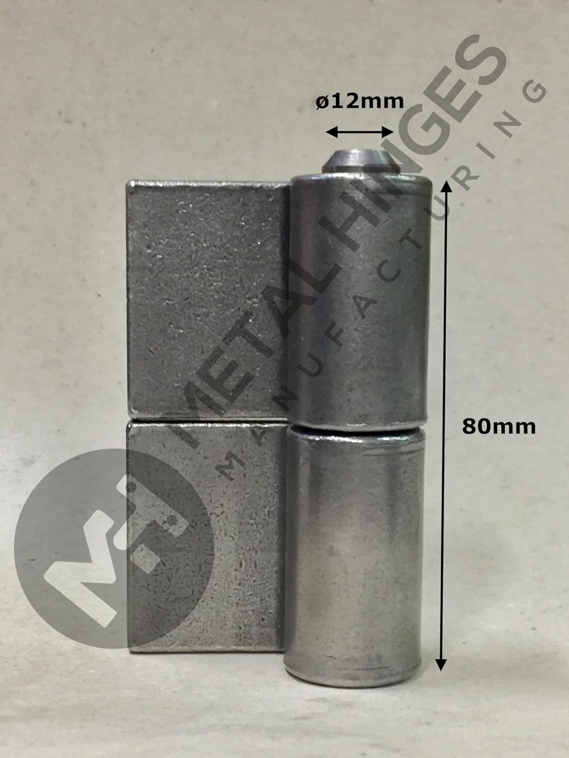 Heavy-Duty Weld-On Hinges with Detachable Pins for Gates and Trailers - 2 Pcs