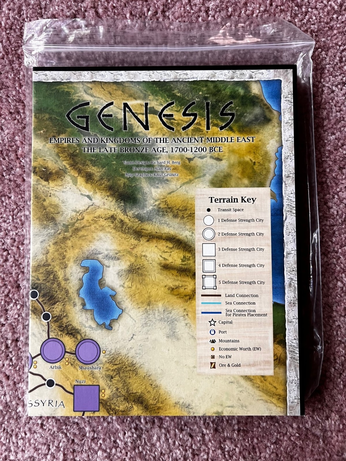Genesis Mounted Map board by GMT Games mint z-pack as issued