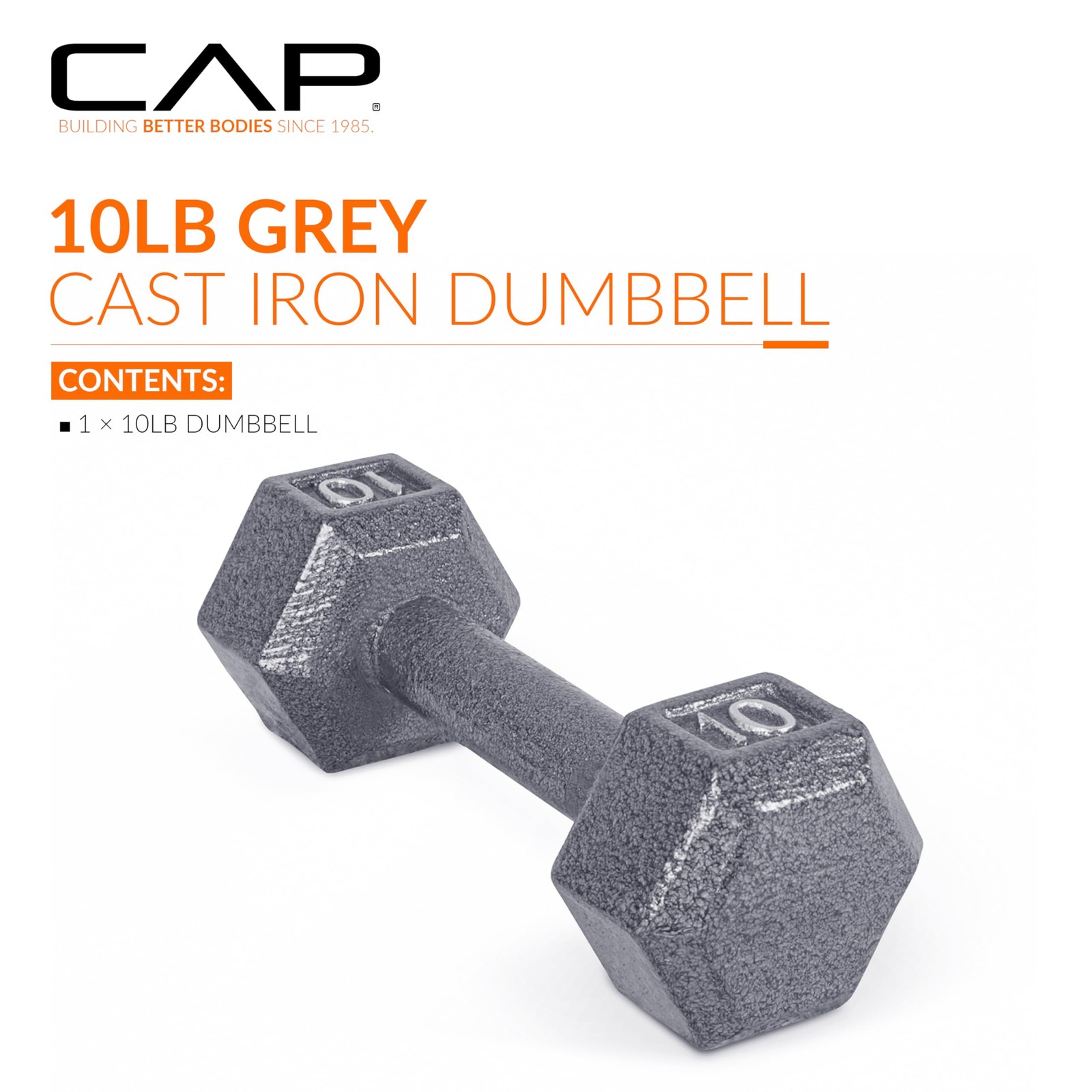 CAP Barbell Cast Iron Hex Dumbbell Weight Multiple Options Strength Training