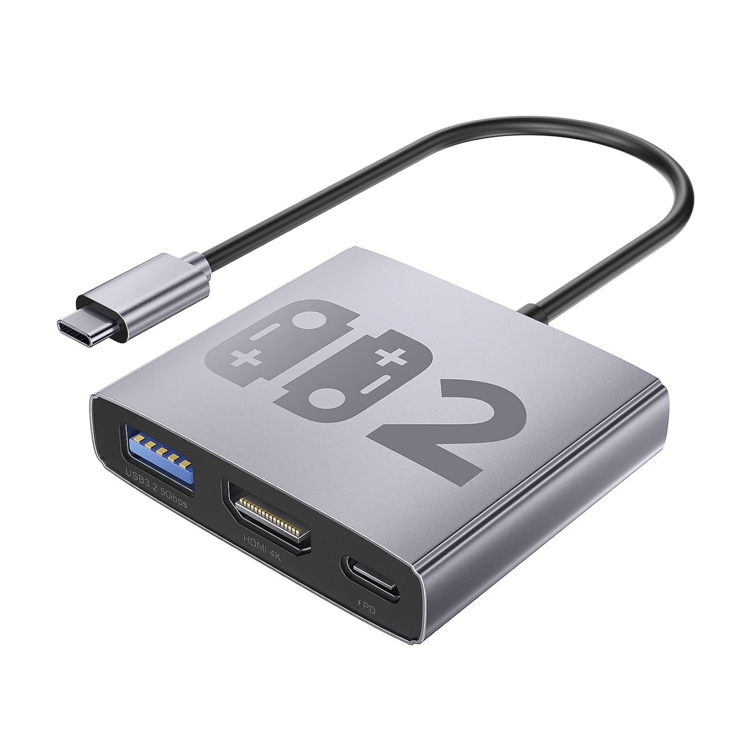 Aluminum Alloy 3-in-1 Switch 2 Dock, Bemkiru Portable Travel Dock for Nintendo S