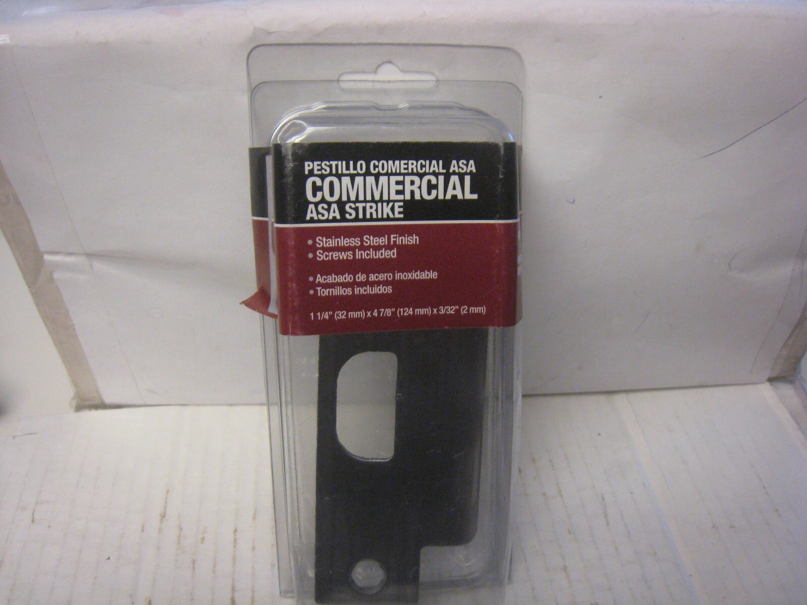 Tell Manufacturing CL100218 ASA Strike Plate, 1-1/4" x 4-7/8" x 3/32" Metal FRM