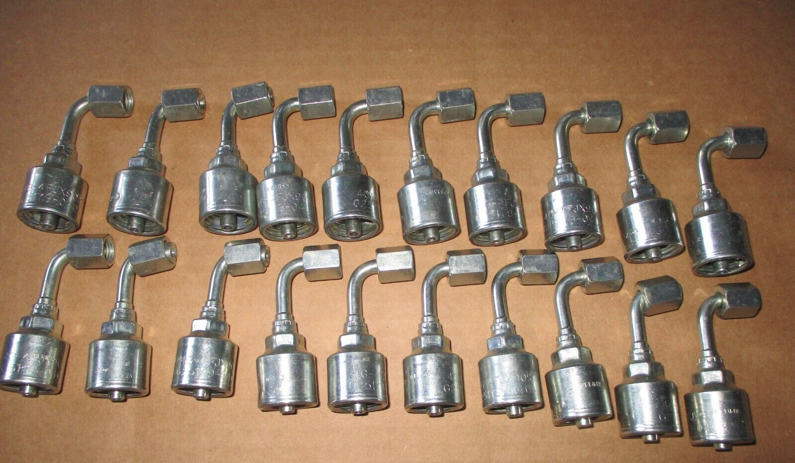 20 Pack Gates Hydraulic Hose Fittings 4G-4FJX90S Female JIC 37 Swivel 90 degree