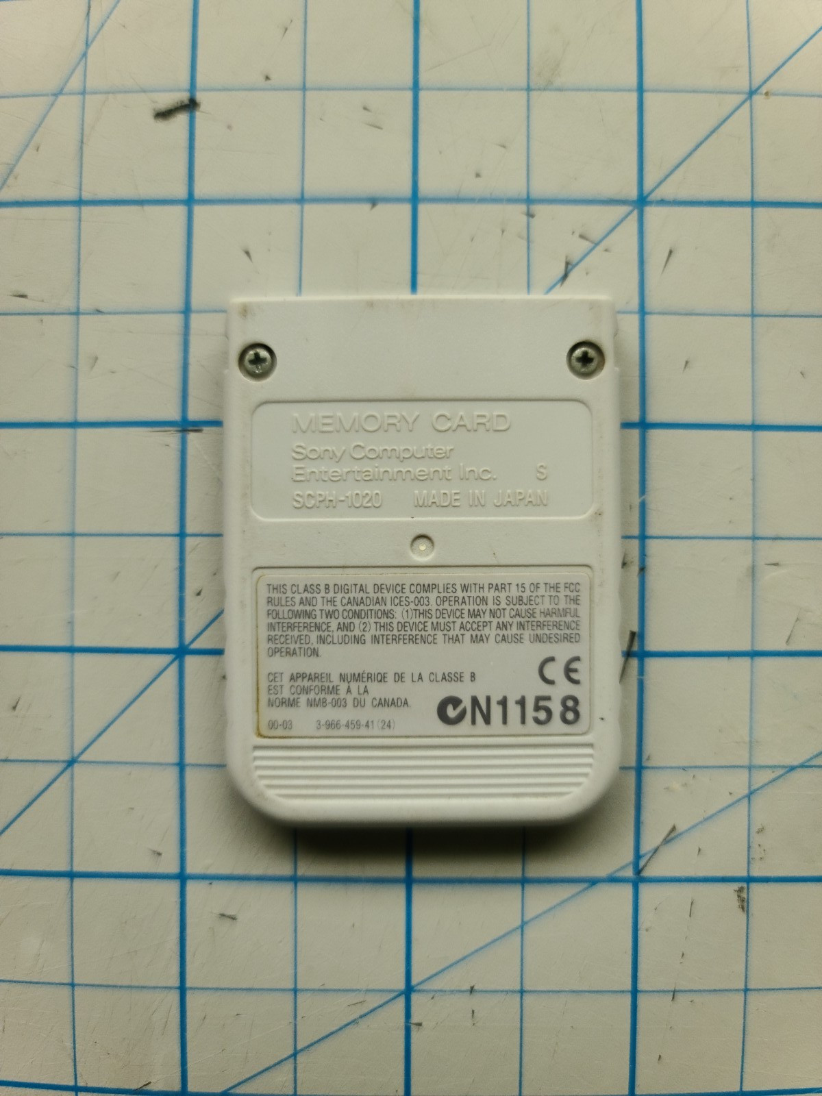 Used Authentic Sony PlayStation SCPH-1020 Memory Card