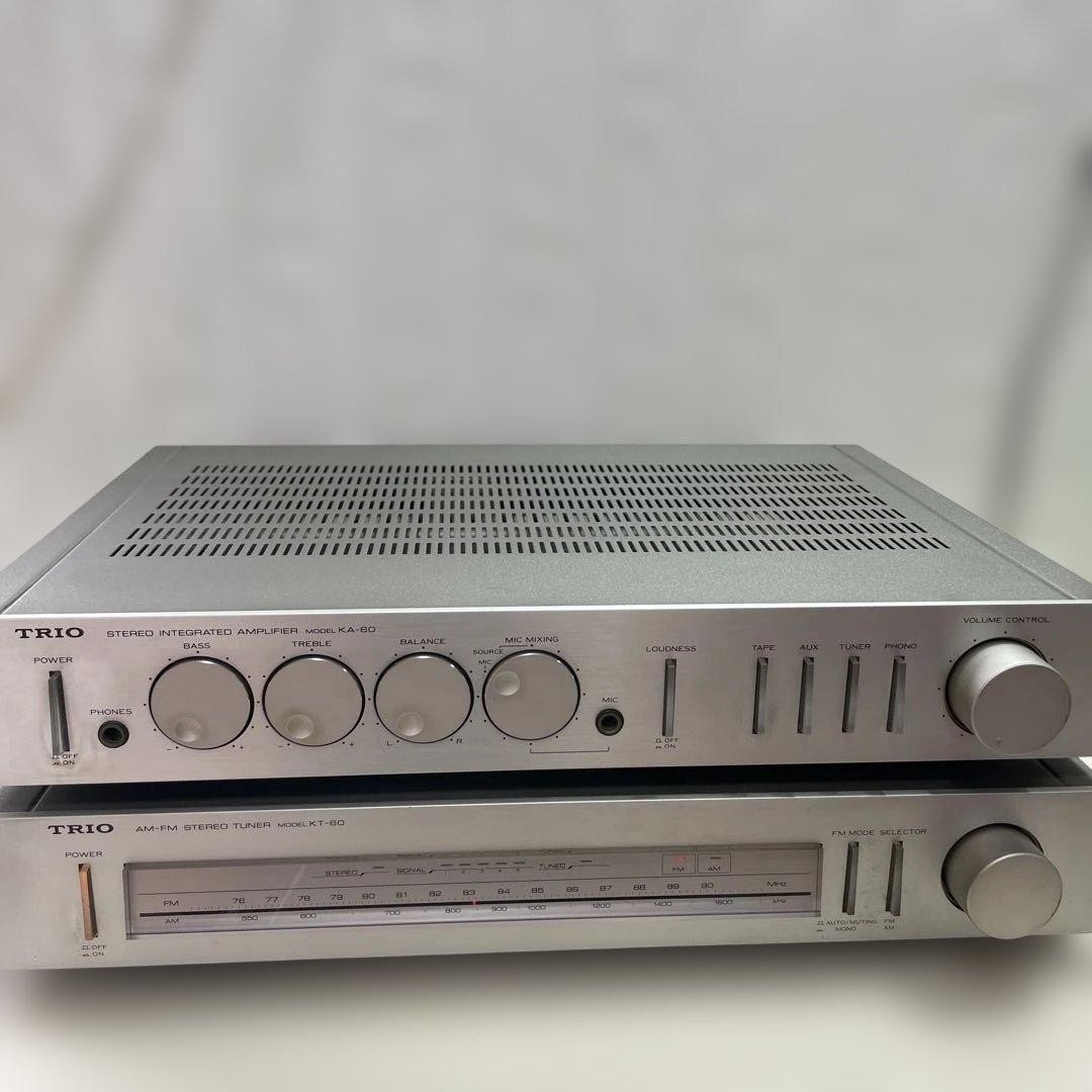 TRIO KA-60 Amplifier & KT-60 Tuner Vintage Japan For Parts Repair Audio Set