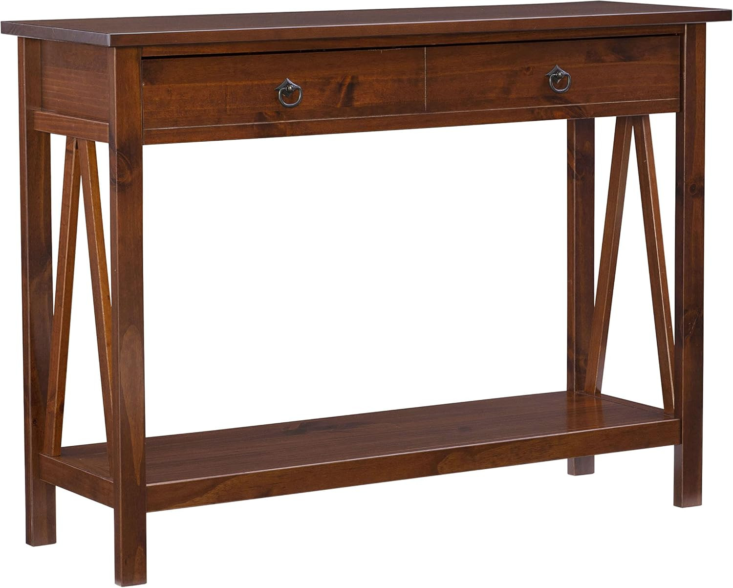 Home Dcor Console Table, 42.01"W X 13.98"D X 30.71"H, Antique Tobacco