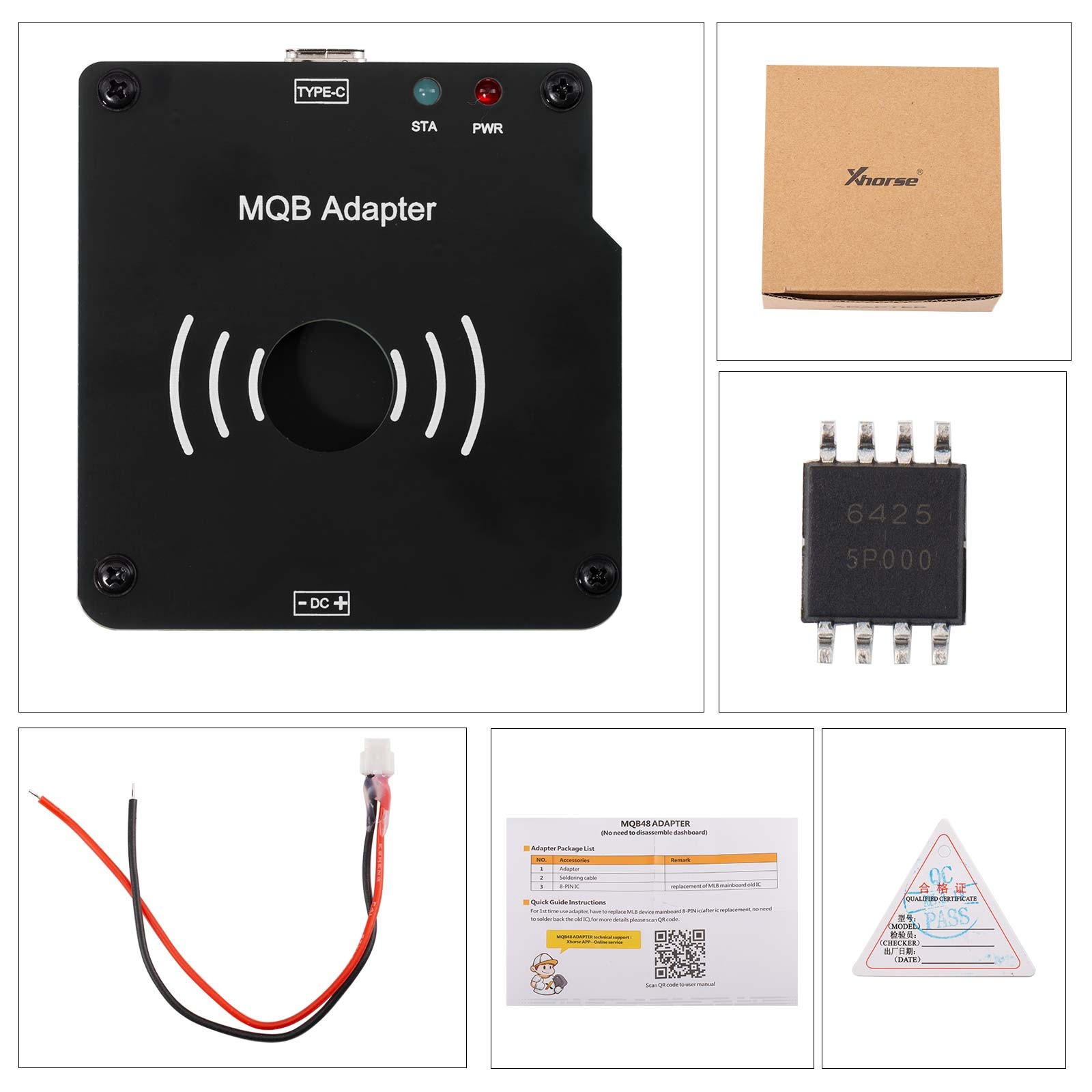 Xhorse MLB MQB48 Solder Free Adapter work with MLB-Tool for KTP/VVDI2 US Stock