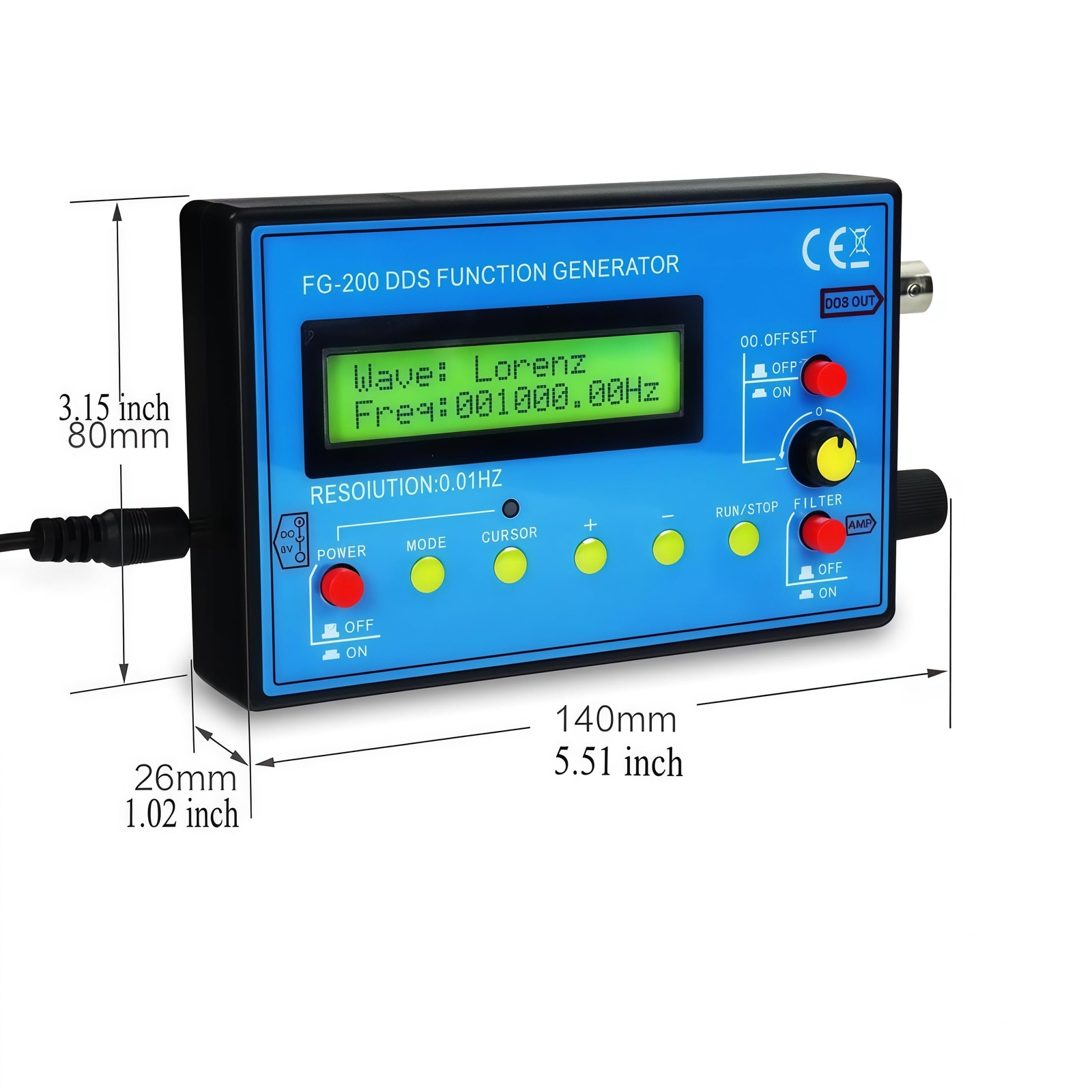 0.01Hz-500kHz DDS Signal Function Generator 7.83HZ Schumann Resonator...