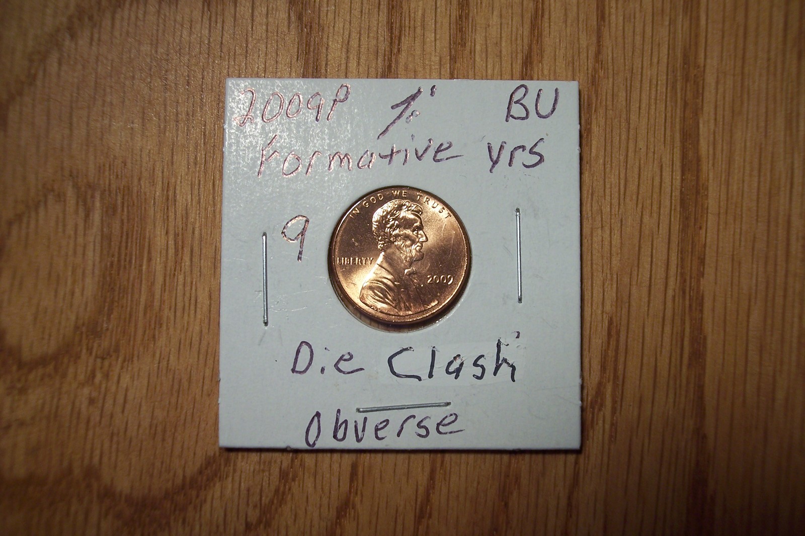 "Catfish Abe" 2009 P Abe Formative Yrs Cent Die Clash Error 001