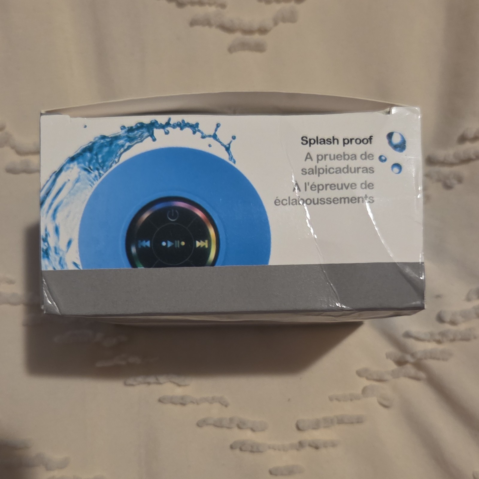 IPX4 Splash Proof Bluetooth Speaker, Built-In Microphone, Colorful Lamp