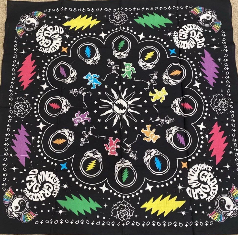Grateful Dead Shakedown Street 50th Anniversary Edition Bandana NWT SEALED