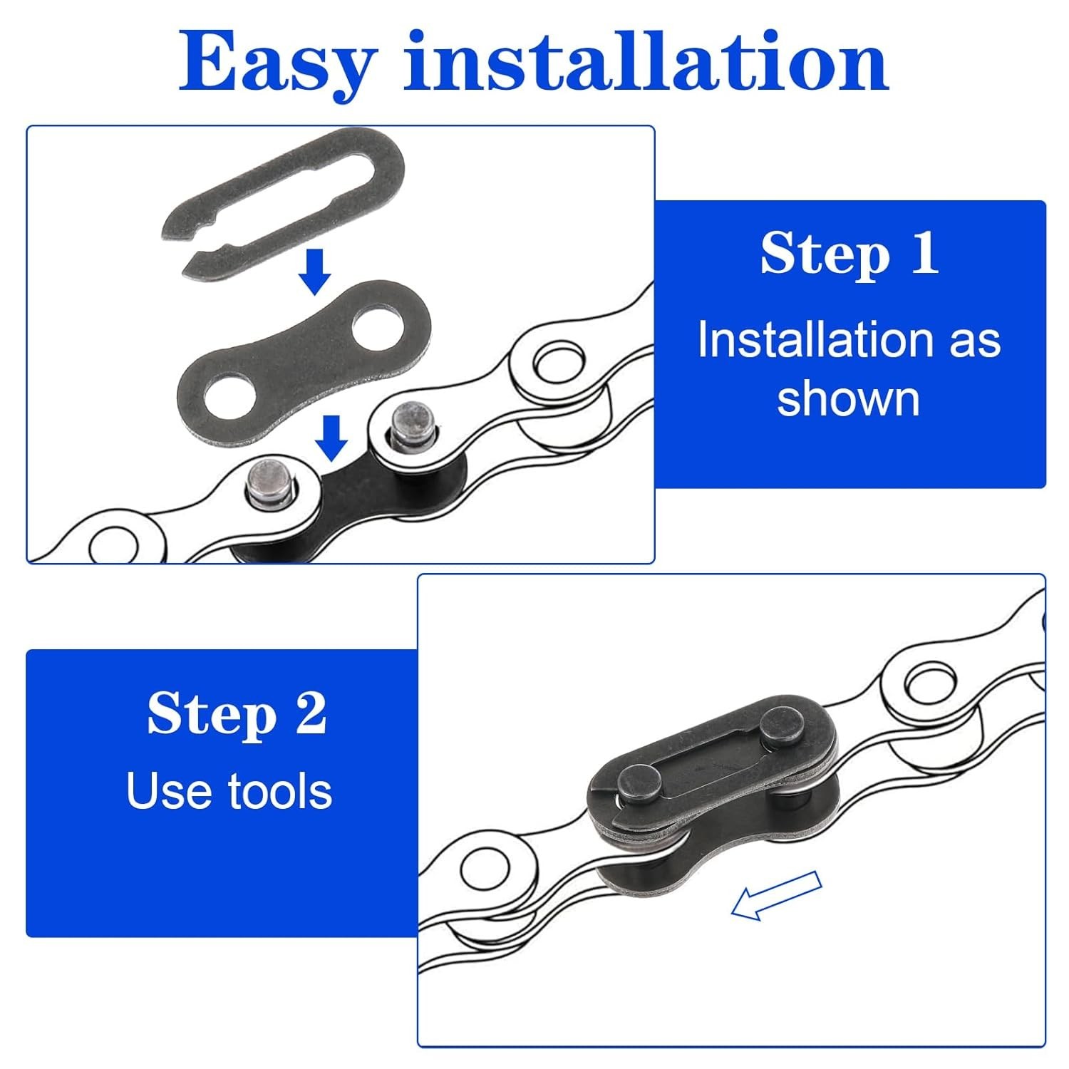 10 PCS Bike Chain Master Link, Single Speed Bicycle Master Link for Bicycle Cha