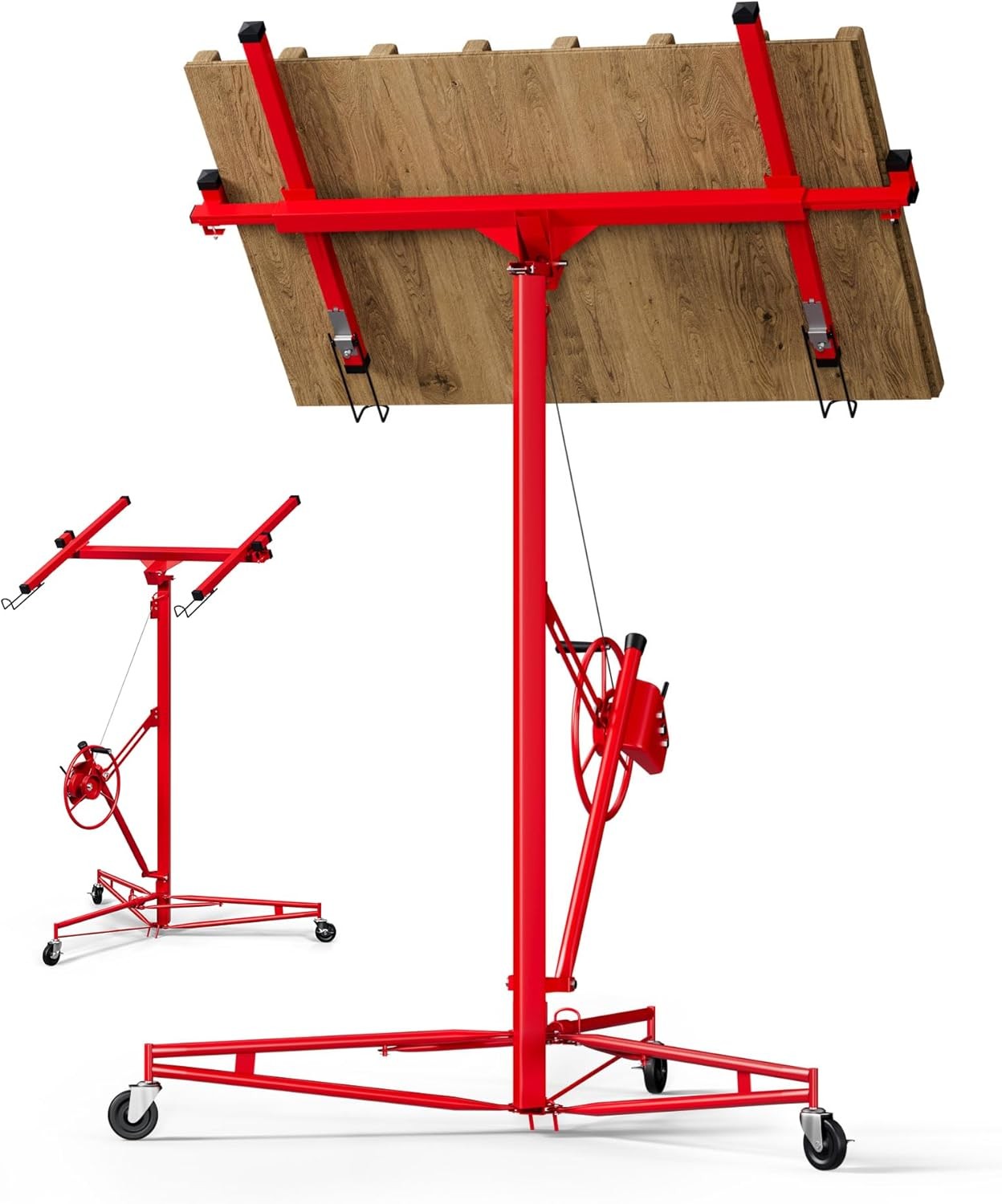 11 Ft Drywall Lift Plasterboard Panel Sheetrock Hoist Lifter Lockable Wheels