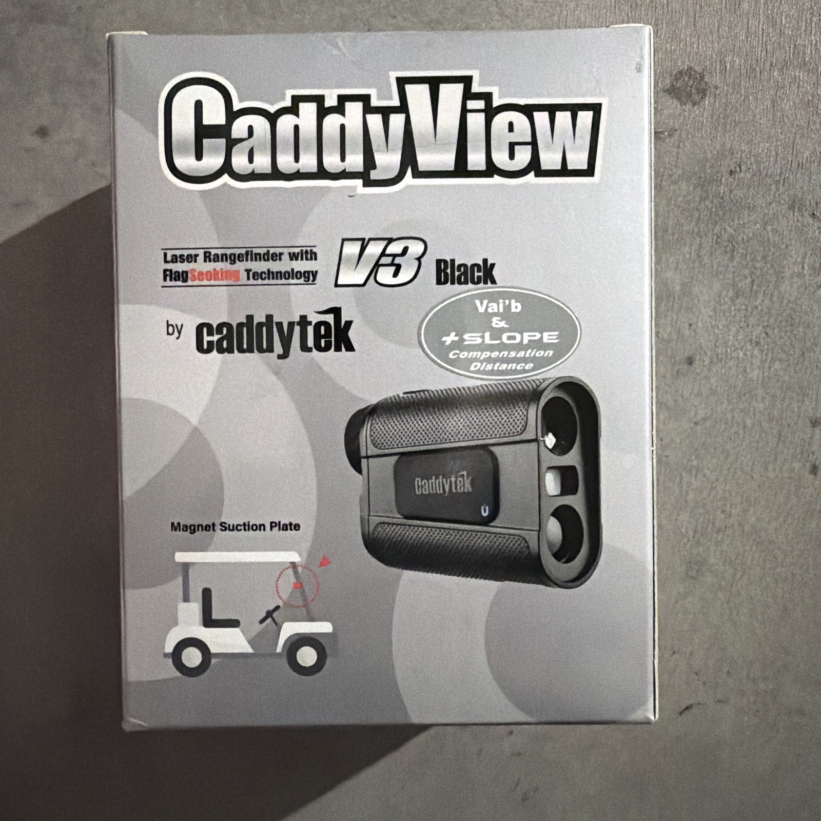 Caddytek Golf Laser Rangefinder Caddyview V3 +Slope  6X Magnification New In Box