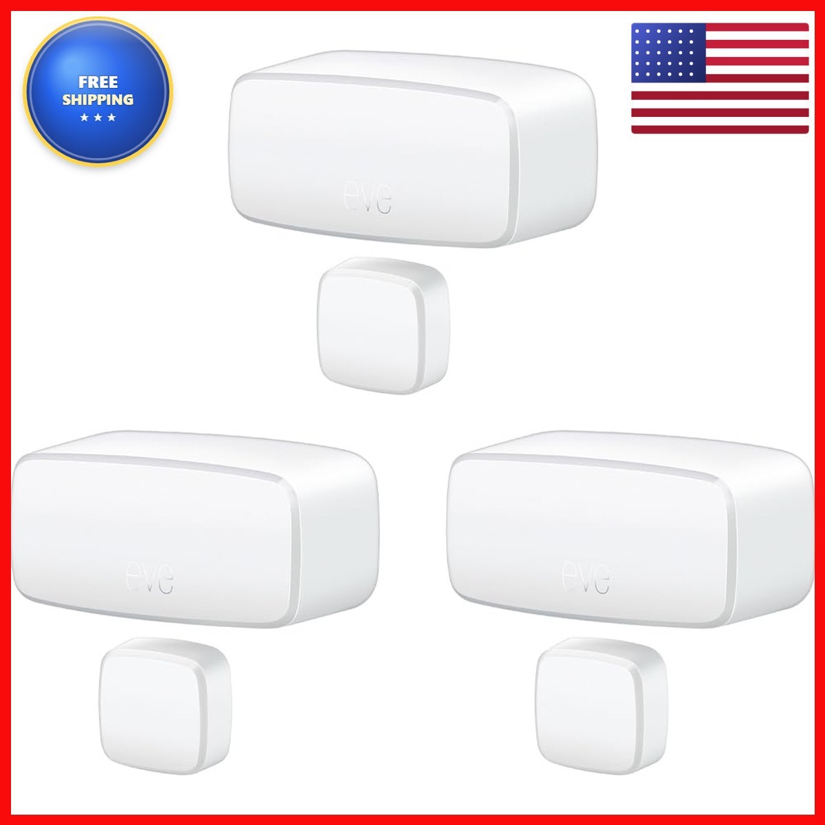 Eve Matter 3 Contact Sensor For Open/Closed State Automatic Control Of