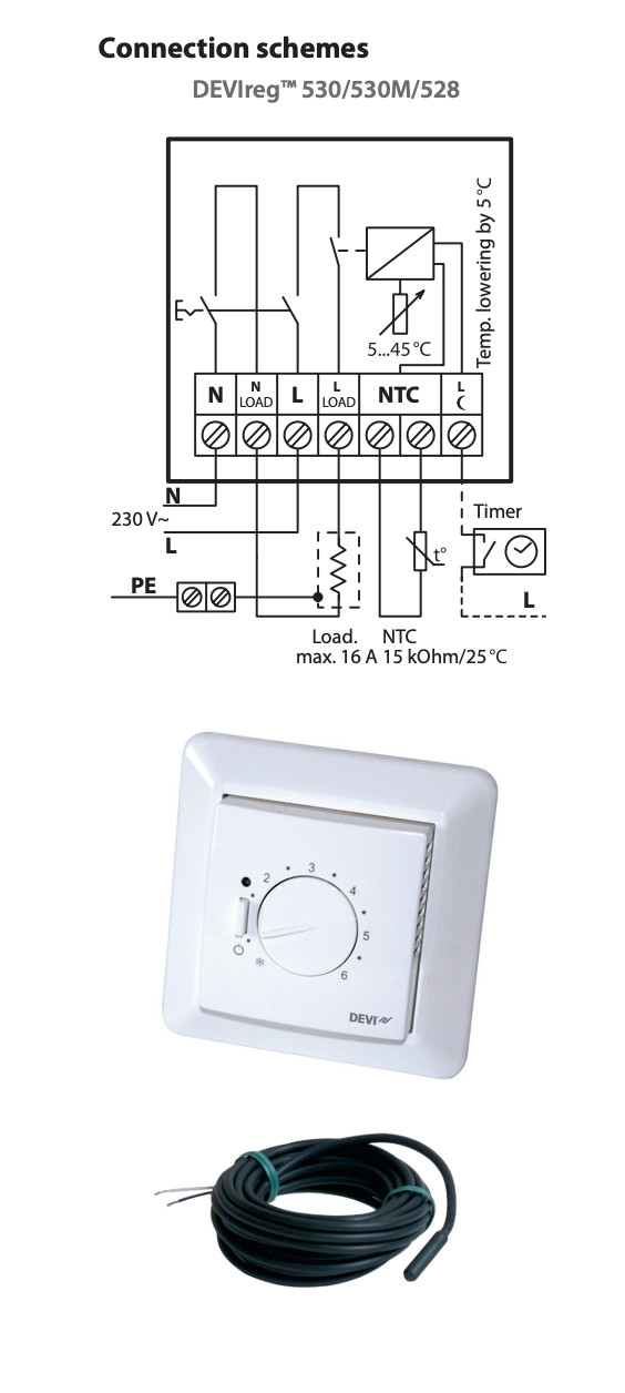 DEVIreg 528 Thermostat for Underfloor Heating 140F1042 DEVI Danfoss Veria
