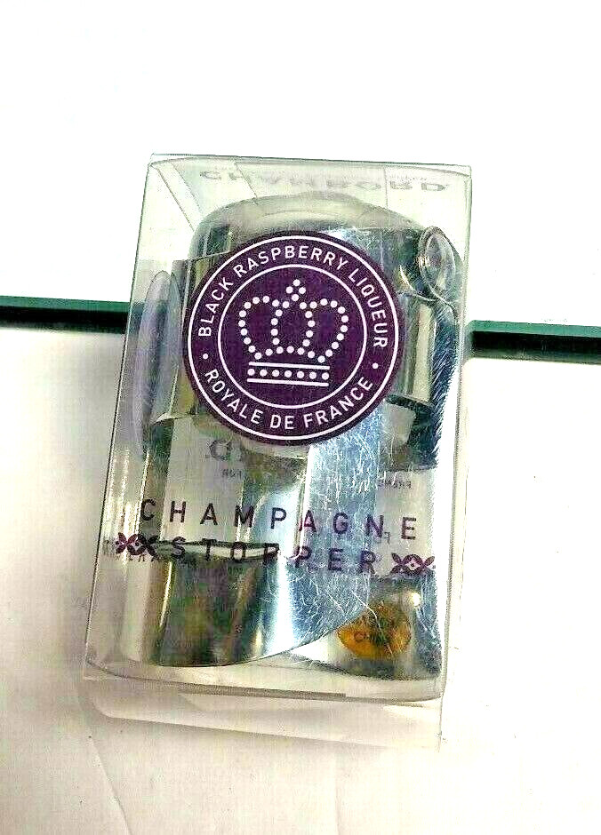 BLACK RASPBERRY LIQUEUR ROYALE DE FRANCE CHAMPAGNE STOPPER 2012 PROMO NOS
