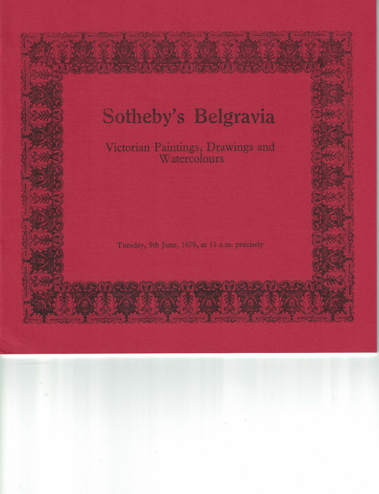 Sotheby's Belgravia-Victorian  Watercolours - Jun 5 1979
