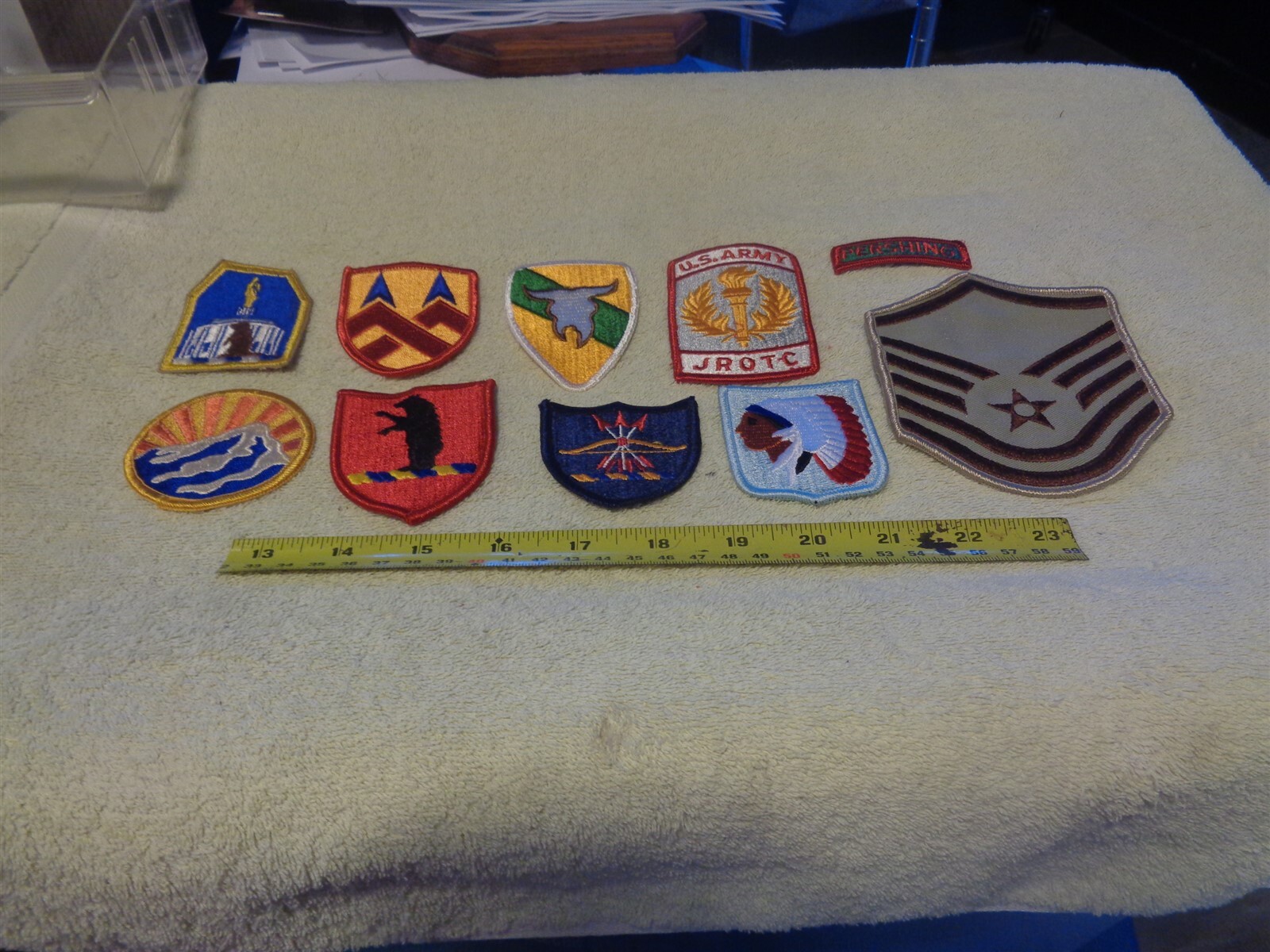 10 Military Patches (Five ARNG) new (BOX#PIKE Bag#BX11)