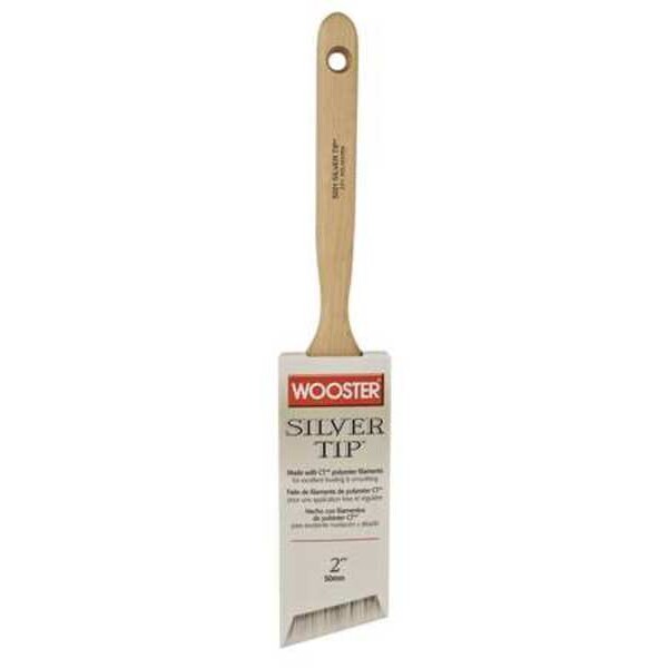 Wooster 5221-2 2" Angle Sash Soft, Silver Ct Polyester Bristle, Paint Brush,