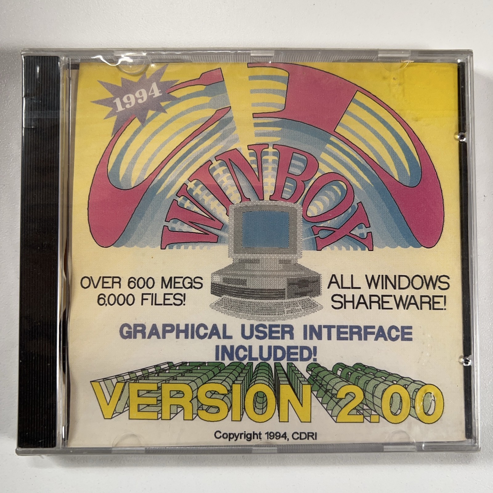 NOS VTG 1994 Winbox Version 2.00 Shareware PC Software CD-ROM CDRI