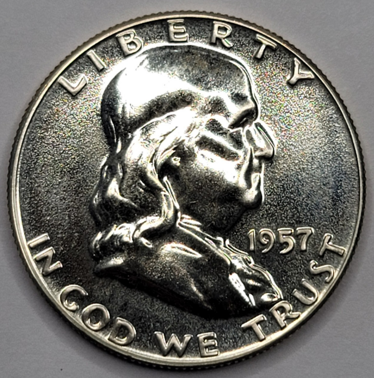 1957 Gem Proof Franklin Half Dollar 90% Silver