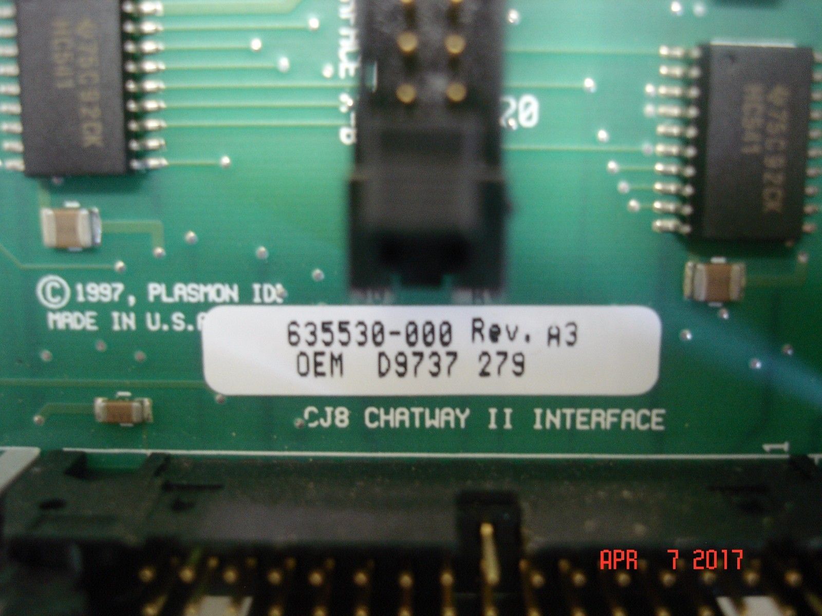 635530-000 PLASMON OPTICAL/DVD LIBRARY MAIN LOGIC BOARD FOR D-SERIES LIBRARY