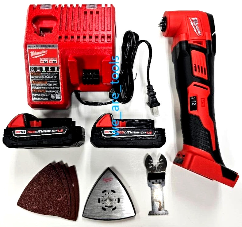 Milwaukee M18 2626-20 Cordless Multi-Tool Oscillating, 2) 1.5 Batteries, Charger